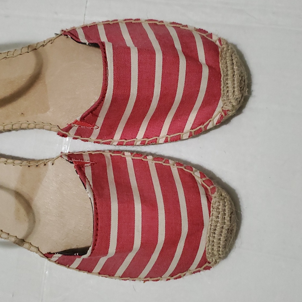 Sperry Hope Top Sider Striped Red Jute Straps Nautical Espadrille Sandals 11M - Picture 4 of 9